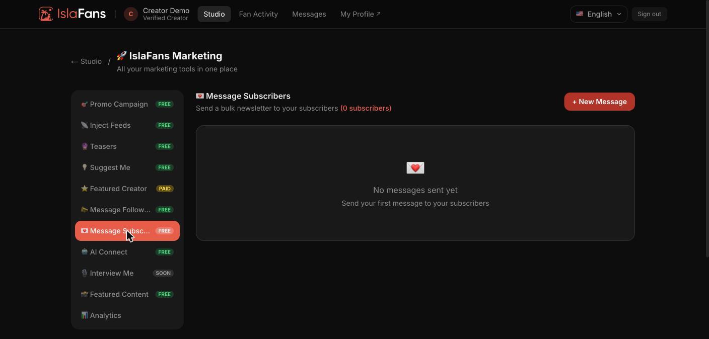 Send a bulk newsletter to your paying subscribers.
