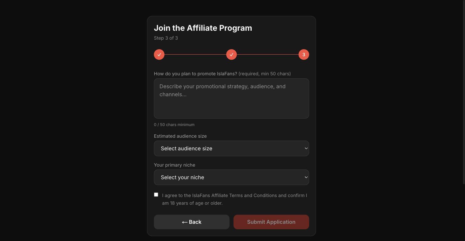 Create Your Affiliate Account — screenshot 4