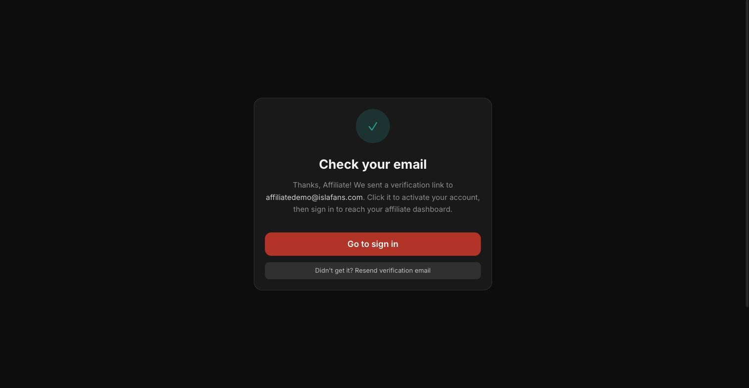 Create Your Affiliate Account — screenshot 6
