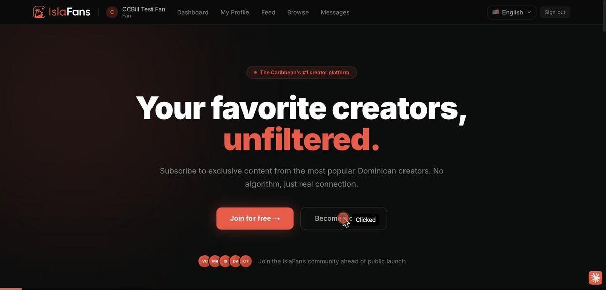 Sign up as a creator — screenshot 1