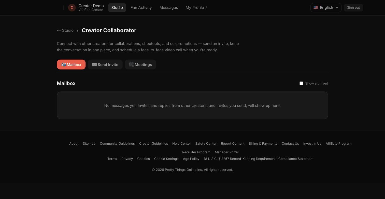 The Creator Collaborator mailbox.